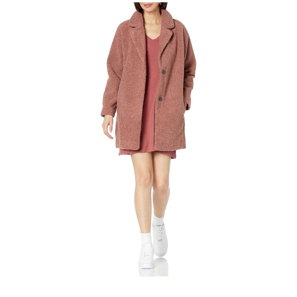 Daily Ritual Teddy Bear Fleece Oversized Fit Lapel Jacket